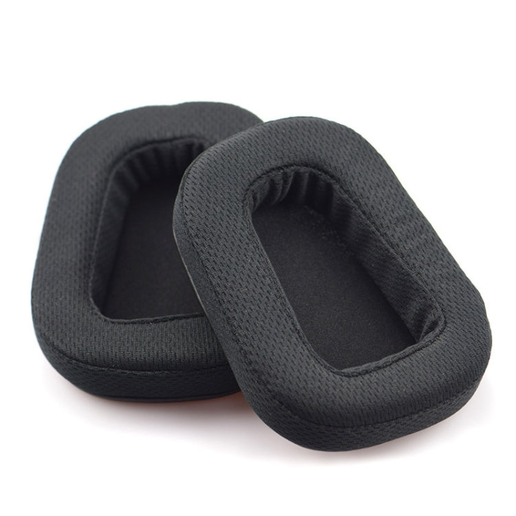 2 PCS For Logitech G633 G933 Earphone Cushion Cover Earmuffs Replacement Earpads with Mesh (Leather), Mesh Black