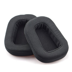 2 PCS For Logitech G633 G933 Earphone Cushion Cover Earmuffs Replacement Earpads with Mesh (Leather), Mesh Black