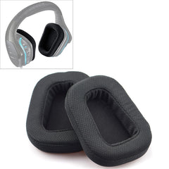 2 PCS For Logitech G633 G933 Earphone Cushion Cover Earmuffs Replacement Earpads with Mesh (Leather), Mesh Black