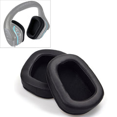 2 piezas para Logitech G633 G933 - Funda de cojín para auriculares (reemplazo de almohadillas para los oídos, con malla, cuero), color negro