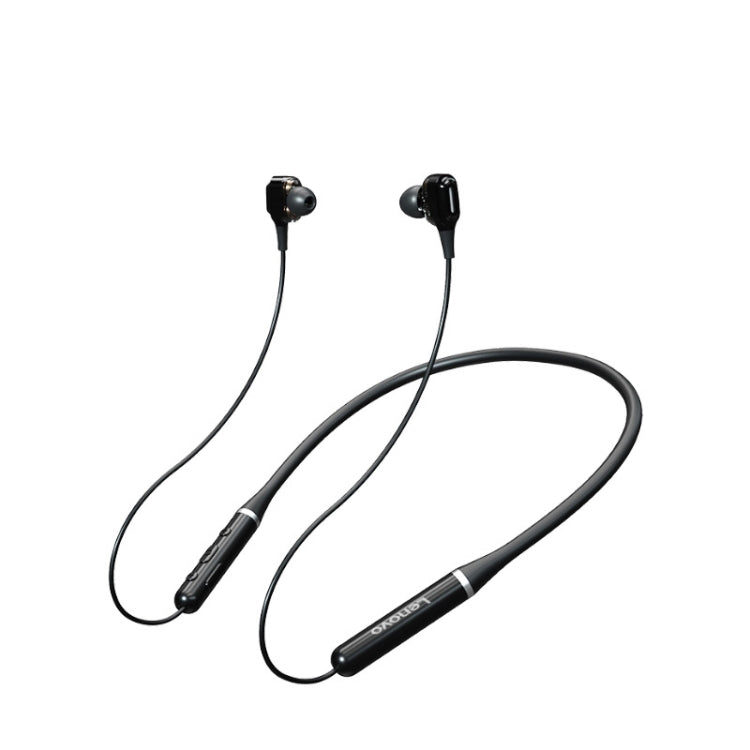 Original Lenovo XE66 Intelligent Noise Reduction 8D Subwoofer Magnetic Neck-mounted Sports Bluetooth Earphone, Support Hands-free Call