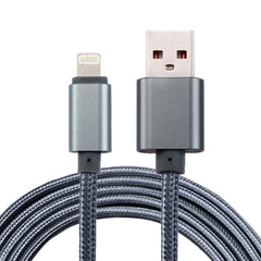 2m Woven Style Metal Head 84 Cores 8 Pin to USB 2.0 Data / Charger Cable