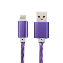 2m Woven Style Metal Head 84 Cores 8 Pin to USB 2.0 Data / Charger Cable