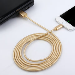 2m Woven Style Metal Head 84 Cores 8 Pin to USB 2.0 Data / Charger Cable