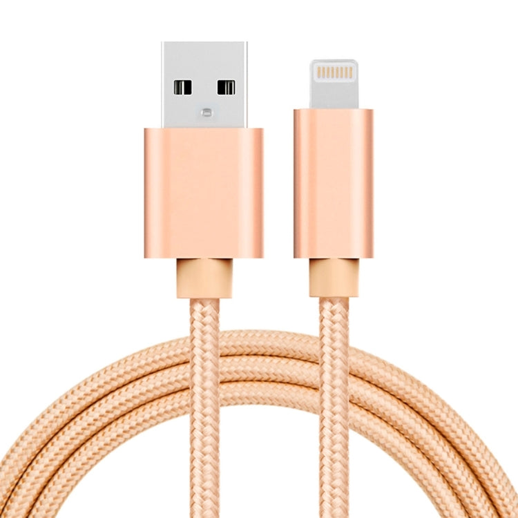 3A Woven Style Metal Head 8 Pin to USB Charge Data Cable, Cable Length: 1m, 1m 8 Pin