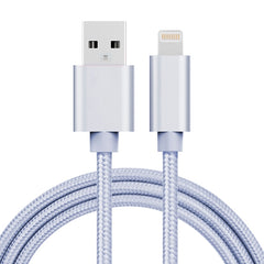 3A Woven Style Metal Head 8 Pin to USB Charge Data Cable, Cable Length: 1m, 1m 8 Pin