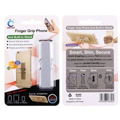 2 in 1 Adjustable Universal Mini Adhesive Holder Stand + Slim Finger Grip, Size: 7.3 x 2.2 x 0.3 cm