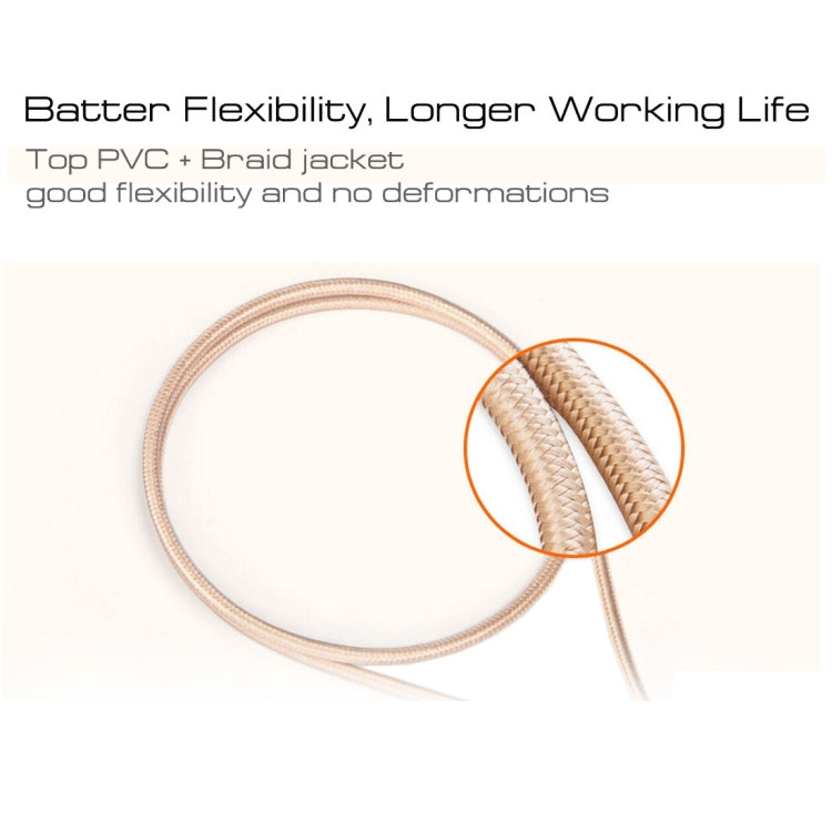 Cable de datos/cargador USB de 8 pines con cabezal de metal tejido de 3 m y 3 A, 3 m y 8 pines