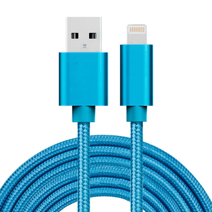 3 m 3A gewebtes Metallkopf-8-Pin-auf-USB-Daten-/Ladekabel, 3 m, 8-Pin