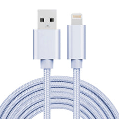 3m 3A Woven Style Metal Head 8 Pin to USB Data / Charger Cable, 3m 8 Pin