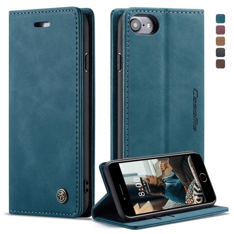 CaseMe-013 Funda de cuero multifuncional con tapa horizontal esmerilada retro para iPhone 6/6s, con ranura para tarjetas, soporte y billetera, para iPhone 6/6s