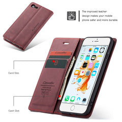 CaseMe-013 Multifunktionale Retro Frosted Horizontal Flip Lederhülle für iPhone 6 / 6s, mit Kartensteckplatz &amp; Halter &amp; Geldbörse, für iPhone 6 / 6s