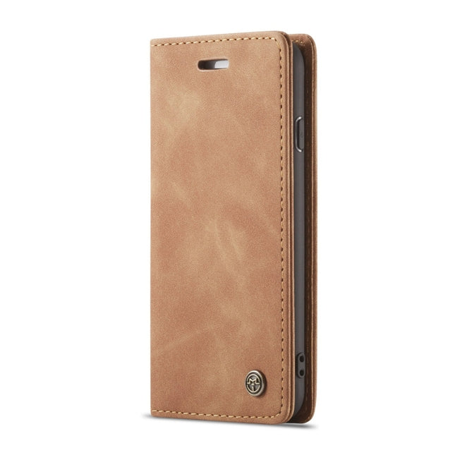 CaseMe-013 Funda de cuero multifuncional con tapa horizontal esmerilada retro para iPhone 6/6s, con ranura para tarjetas, soporte y billetera, para iPhone 6/6s