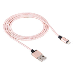 1m Woven Style Metal Head 58 Cores 8 Pin to USB 2.0 Data / Charger Cable