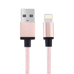 1m Woven Style Metal Head 58 Cores 8 Pin to USB 2.0 Data / Charger Cable