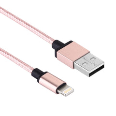 1m Woven Style Metal Head 58 Cores 8 Pin to USB 2.0 Data / Charger Cable