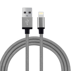 1m Woven Style Metal Head 58 Cores 8 Pin to USB 2.0 Data / Charger Cable