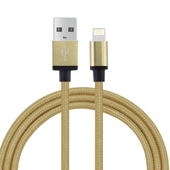 1m Woven Style Metal Head 58 Cores 8 Pin to USB 2.0 Data / Charger Cable