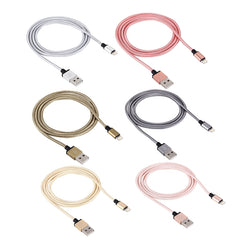 1m Woven Style Metal Head 58 Cores 8 Pin to USB 2.0 Data / Charger Cable