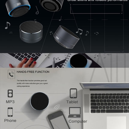 A10 Mini Portable Bluetooth Speaker Built-in MIC & LED, Support Hands-free Calls & TF Card