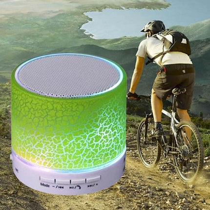 Tragbarer Mini-Bluetooth-Stereolautsprecher A9 mit Glare Crack, LED-Licht, integriertem Mikrofon, Freisprechfunktion und TF-Karte