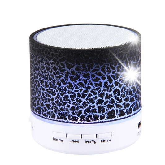 Tragbarer Mini-Bluetooth-Stereolautsprecher A9 mit Glare Crack, LED-Licht, integriertem Mikrofon, Freisprechfunktion und TF-Karte
