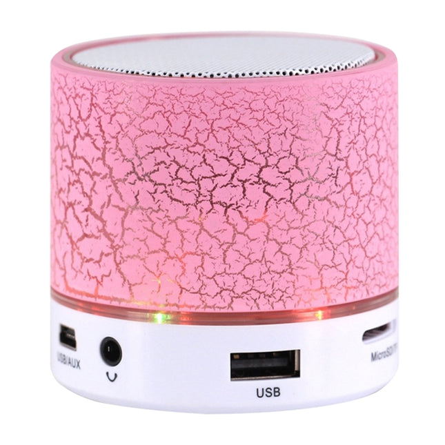 A9 Mini Portable Glare Crack Bluetooth Stereo Speaker with LED Light, Built-in MIC, Support Hands-free Calls & TF Card