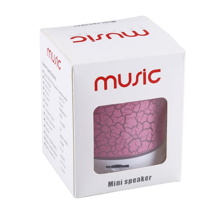 A9 Mini Portable Glare Crack Bluetooth Stereo Speaker with LED Light, Built-in MIC, Support Hands-free Calls & TF Card