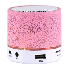 A9 Mini Portable Glare Crack Bluetooth Stereo Speaker with LED Light, Built-in MIC, Support Hands-free Calls & TF Card