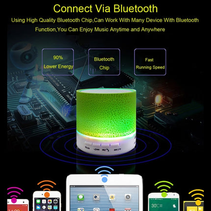 Mini altavoz estéreo portátil A9 con Bluetooth, luz LED, micrófono incorporado, compatible con llamadas manos libres y tarjeta TF