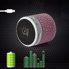 A9 Mini Portable Glare Crack Bluetooth Stereo Speaker with LED Light, Built-in MIC, Support Hands-free Calls & TF Card