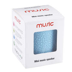 A9 Mini Portable Glare Crack Bluetooth Stereo Speaker with LED Light, Built-in MIC, Support Hands-free Calls & TF Card