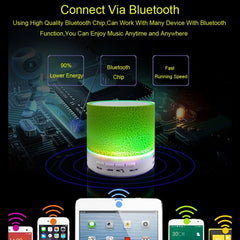 A9 Mini Portable Glare Crack Bluetooth Stereo Speaker with LED Light, Built-in MIC, Support Hands-free Calls & TF Card