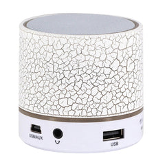 A9 Mini Portable Glare Crack Bluetooth Stereo Speaker with LED Light, Built-in MIC, Support Hands-free Calls & TF Card