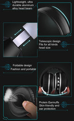 Auriculares estéreo con Bluetooth y diadema plegable Zealot B19 con pantalla para iPhone, Galaxy, Huawei, Xiaomi, LG, HTC y otros teléfonos inteligentes