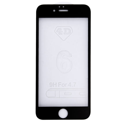 For iPhone 6 & 6s 0.26mm 9H Surface Hardness 4D Curverd Arc Explosion-proof HD Silk-screen Tempered Glass Full Screen Film