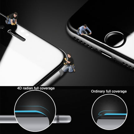 For iPhone 6 & 6s 0.26mm 9H Surface Hardness 4D Curverd Arc Explosion-proof HD Silk-screen Tempered Glass Full Screen Film