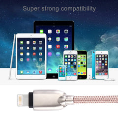 1m Woven 108 Copper Cores 8 Pin to USB Data Sync Charging Cable for iPhone, iPad