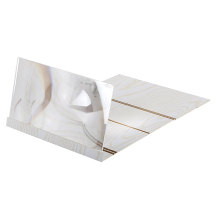 12.0 inch Universal Foldable Portable Wood + Organic Glass Eyeshield 3D Video Mobile Phone Screen Magnifier Bracket Enlarge with Holder for All Smartphones, Size: 260*190*8mm