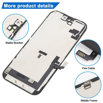 For iPhone 16 HD+ incell LCD Screen with Digitizer Full Assembly, For iPhone 16(HD+ incell)