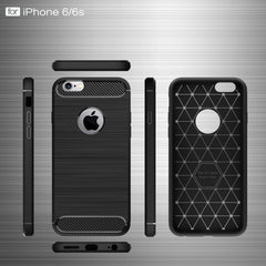For iPhone 6 Plus & 6s Plus Brushed Texture Fiber TPU Rugged Armor Protective Case, For 6P & 6sP, For iPhone 6 Plus & 6s Plus