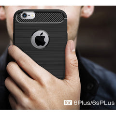 For iPhone 6 Plus & 6s Plus Brushed Texture Fiber TPU Rugged Armor Protective Case, For 6P & 6sP, For iPhone 6 Plus & 6s Plus