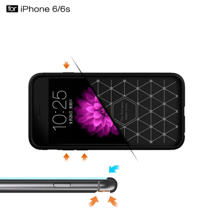 Für iPhone 6 Plus &amp; 6s Plus Gebürstete Texturfaser TPU Robuste Panzerschutzhülle, Für iPhone 6 Plus &amp; 6s Plus, Für 6P &amp; 6sP
