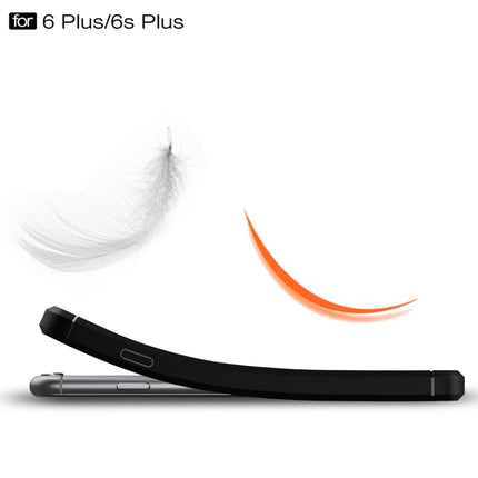Für iPhone 6 Plus &amp; 6s Plus Gebürstete Texturfaser TPU Robuste Panzerschutzhülle, Für iPhone 6 Plus &amp; 6s Plus, Für 6P &amp; 6sP
