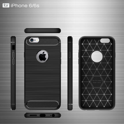 Für iPhone 6 Plus &amp; 6s Plus Gebürstete Texturfaser TPU Robuste Panzerschutzhülle, Für iPhone 6 Plus &amp; 6s Plus, Für 6P &amp; 6sP