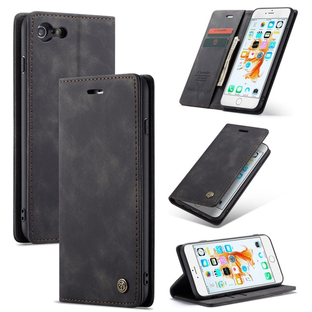 CaseMe-013 - Funda de piel con tapa horizontal multifuncional retro esmerilada para iPhone 6 Plus/6s Plus, con ranura para tarjetas, soporte y billetera, para iPhone 6 Plus/6s Plus