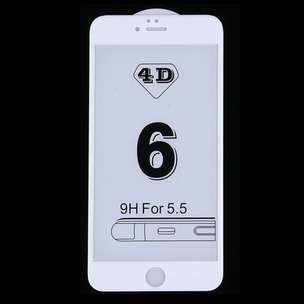 For iPhone 6 Plus & 6s Plus 0.26mm 9H Surface Hardness 4D Curverd Arc Explosion-proof HD Silk-screen Tempered Glass Full Screen Film