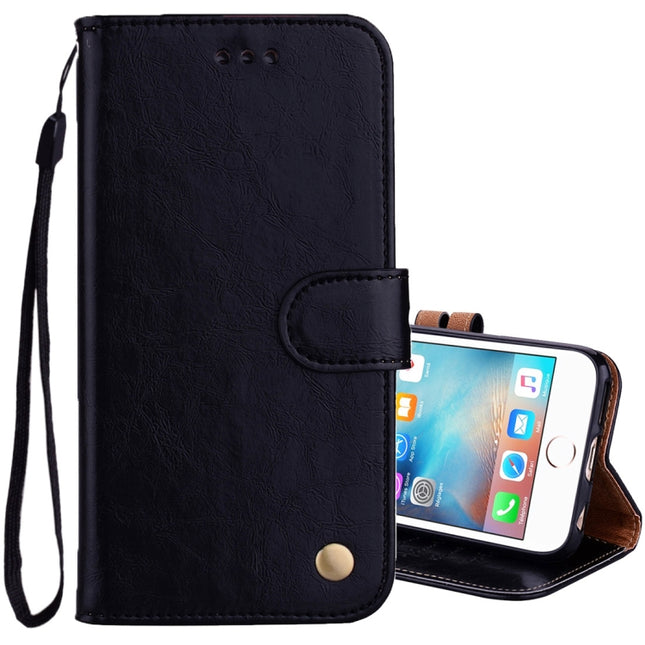 Für iPhone 6 Plus &amp; 6s Plus Business Style Ölwachstextur Horizontal Flip Ledertasche mit Halter &amp; Kartenfächern &amp; Geldbörse, für iPhone 6P &amp; 6sP