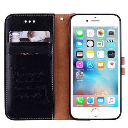 Für iPhone 6 Plus &amp; 6s Plus Business Style Ölwachstextur Horizontal Flip Ledertasche mit Halter &amp; Kartenfächern &amp; Geldbörse, für iPhone 6P &amp; 6sP
