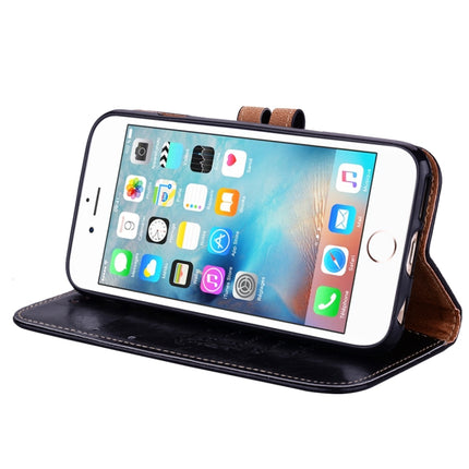 Für iPhone 6 Plus &amp; 6s Plus Business Style Ölwachstextur Horizontal Flip Ledertasche mit Halter &amp; Kartenfächern &amp; Geldbörse, für iPhone 6P &amp; 6sP